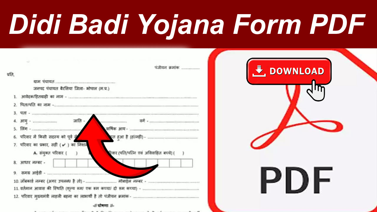 Didi Badi Yojana Form PDF