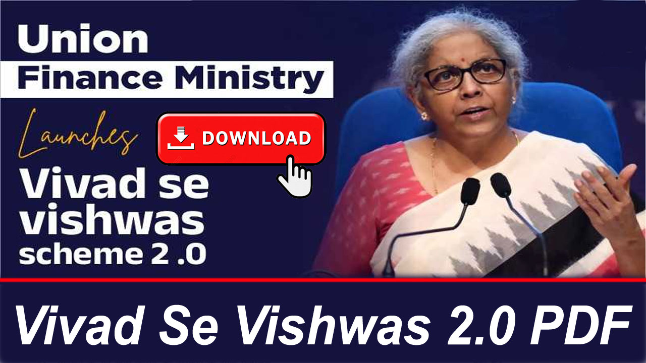 Vivad Se Vishwas 2.0 Scheme PDF - Vivad Se Vishwas 2.0 tax resolution scheme to launch on 1 Oct. 2024